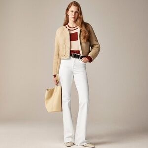 NWT!! J. CREW White Bootcut Jeans ’03 2003 Stretch Solid Retro Boot Cut Size 28